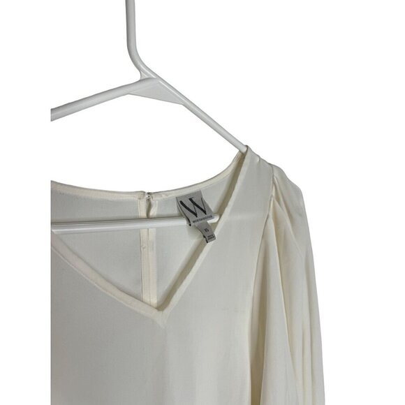 Worthington Long Sleeve Blouse Cream X-Small - Picture 2 of 4